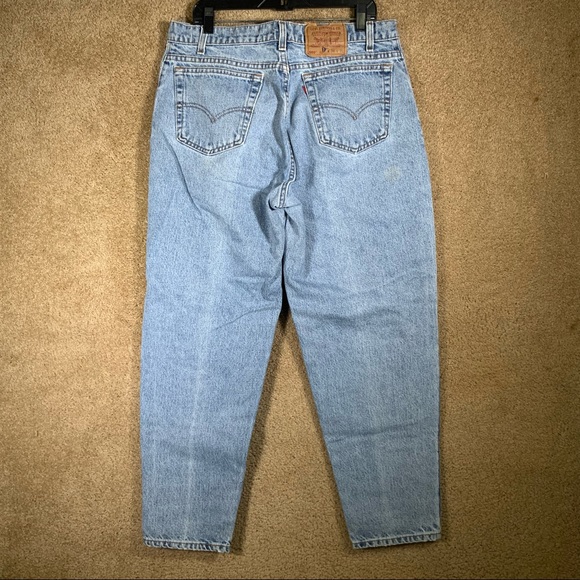 Vintage LEVI’S Mens Jeans Sz 36x30 Loose Tapered Leg 560 Blue Jeans USA Made Red - Picture 2 of 7